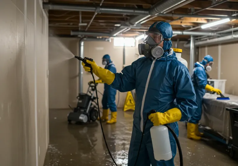 Basement Sanitization and Antimicrobial Treatment process in Burke County, GA